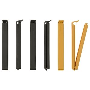 Sealing clip, anthracite/dark yellow x 6 pack