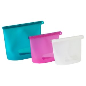 3-piece resealable bag set, multicolour, 1.0/1.2/2.5 l