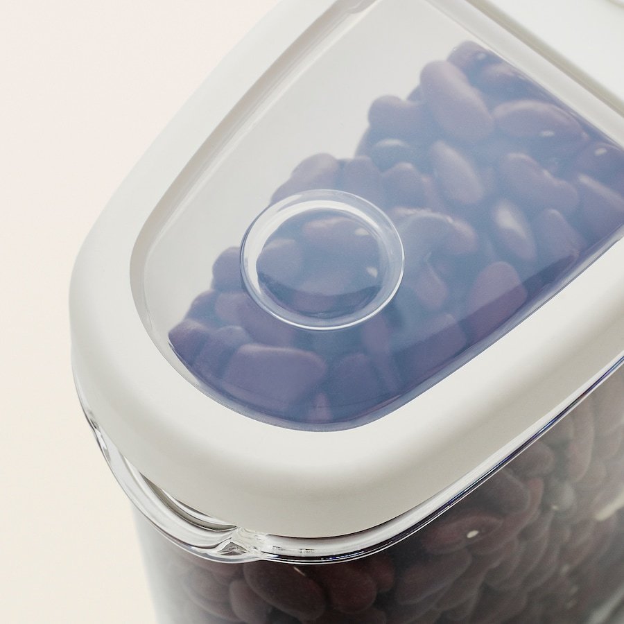Dry food jar with lid, transparent/white, 1.3 l - Image 3