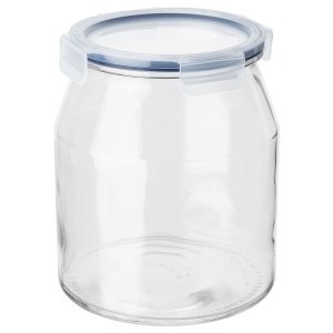 Jar with lid, glass/plastic, 3.3 l