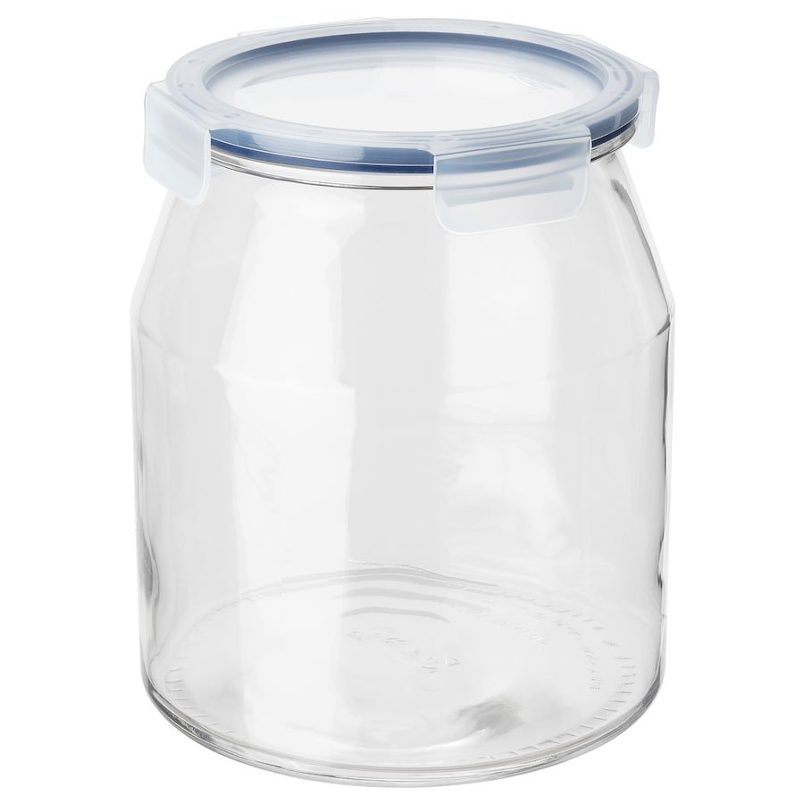 Jar with lid, glass/plastic, 3.3 l