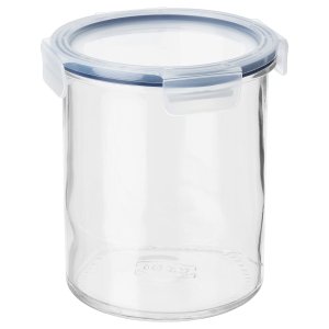 Jar with lid, glass/plastic, 1.7 l