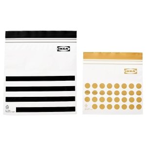 Resealable bag, patterned/black yellow, 1/0.4 l x 60 pack