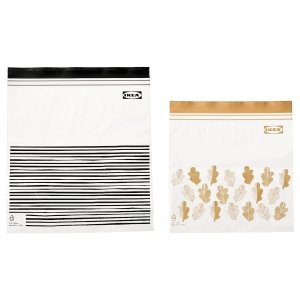 Resealable bag, patterned black/yellow, 2.5/1.2 l x 50pack