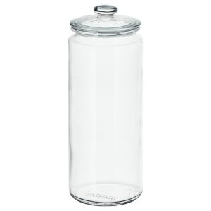 Jar with lid, clear glass, 1.8 l
