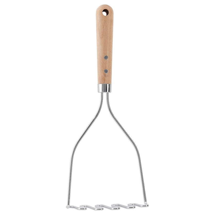 Potato masher, stainless steel/beech, 30 cm